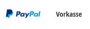 Zahlungsarten: PayPal, Vorkasse